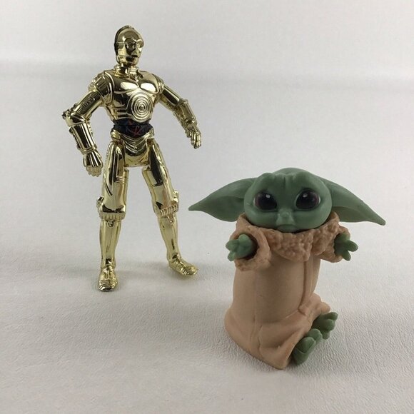 Star Wars Mandalorian The Child Cake Topper Toys C3PO Figures DecoPac Lot - Picture 4 of 7